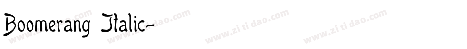 Boomerang Italic字体转换